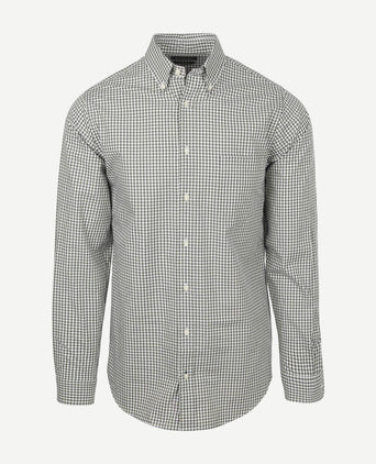 Poplin overhemd ruit groen
