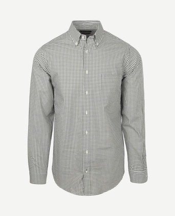 Poplin overhemd ruit groen