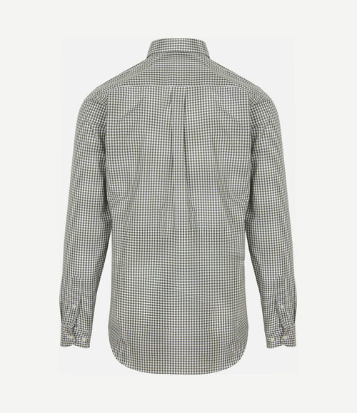 Poplin overhemd ruit groen
