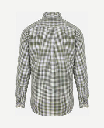 Poplin overhemd ruit groen