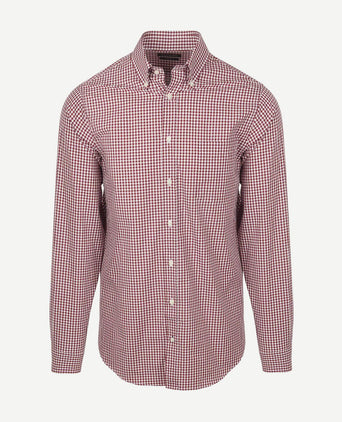 Poplin overhemd ruit rood