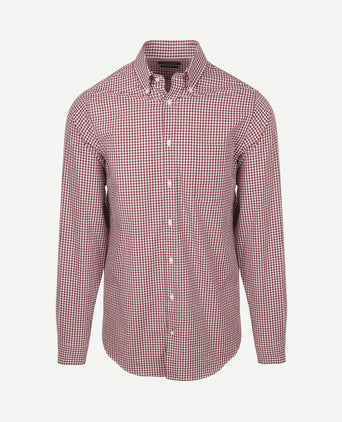 Poplin overhemd ruit rood