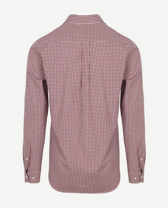 Poplin overhemd ruit rood