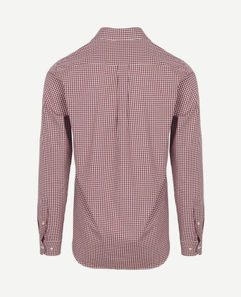 Poplin overhemd ruit rood