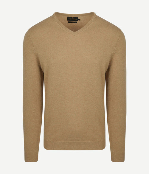 Steppin' Out pullover v-hals merinowol beige | Regular-fit