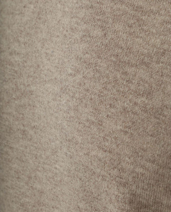 Pullover v-hals merinowol lichtbruin