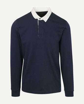 Steppin' Out rugby polo donkerblauw | Regular-fit