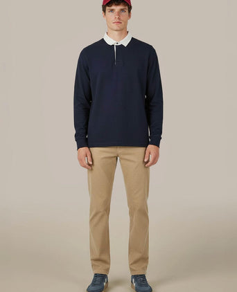 Steppin' Out rugby polo donkerblauw | Regular-fit