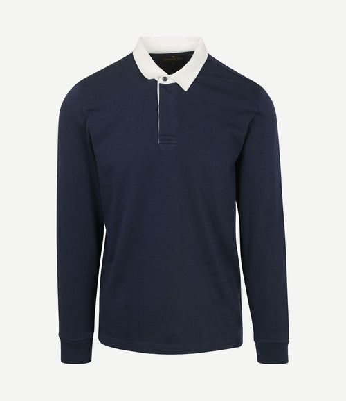 Rugby polo donkerblauw