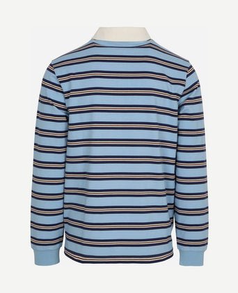 Rugby polo streep blauw
