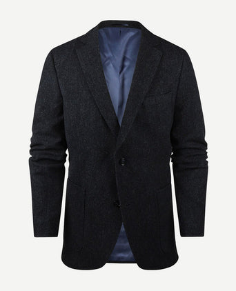 Steppin' Out shetland colbert lamswol donkerblauw | Regular-fit