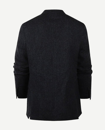 Steppin' Out shetland colbert lamswol donkerblauw | Regular-fit
