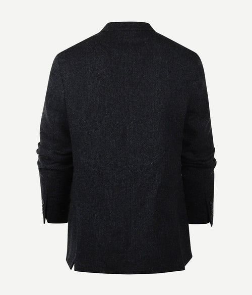 Steppin' Out shetland colbert lamswol donkerblauw | Regular-fit