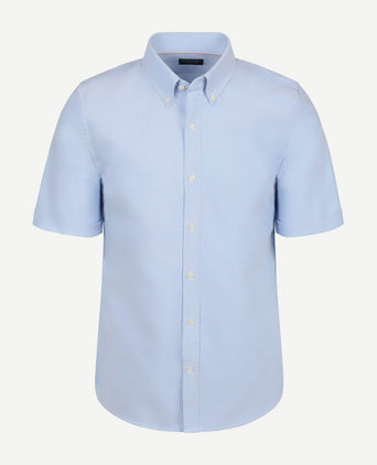 Short sleeve overhemd Oxford yale lichtblauw