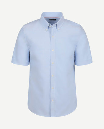 Short sleeve overhemd Oxford yale lichtblauw