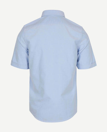 Short sleeve overhemd Oxford yale lichtblauw
