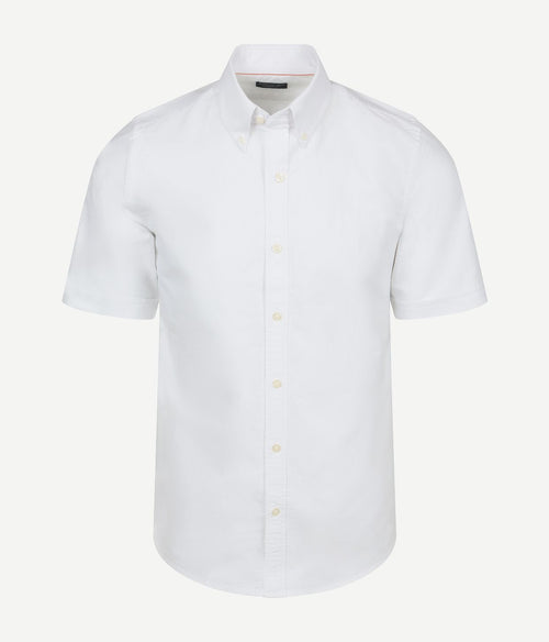 Short sleeve overhemd Oxford yale wit