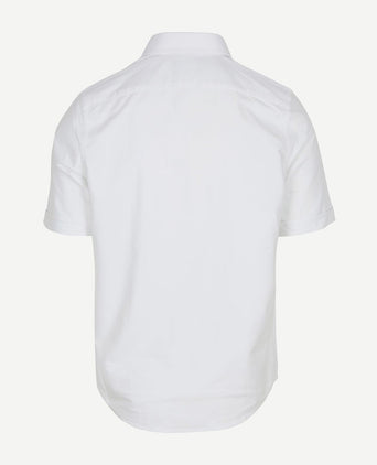 Short sleeve overhemd Oxford yale wit