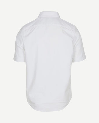 Short sleeve overhemd Oxford yale wit
