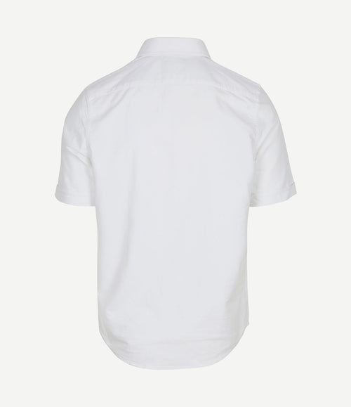 Short sleeve overhemd Oxford yale wit