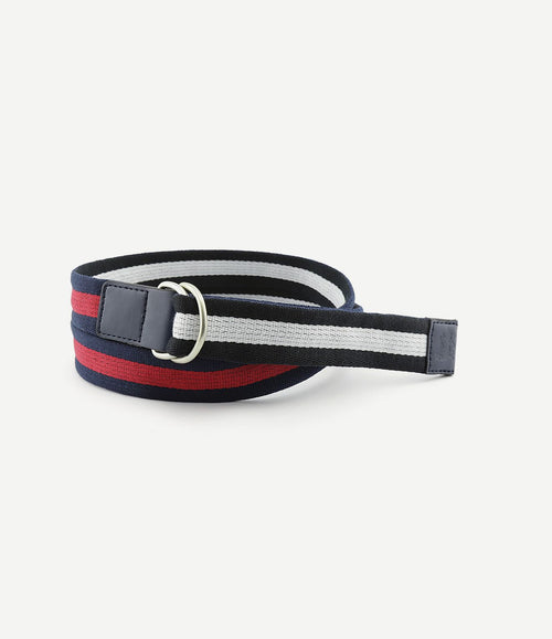 Tape riem donkerblauw rood