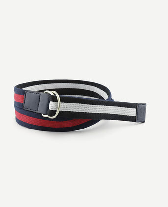 Tape riem donkerblauw rood
