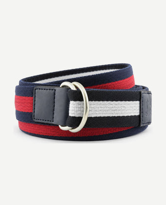 Tape riem donkerblauw rood