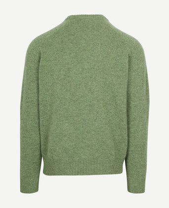 Steppin' Out trui lamswol groen | Regular-fit