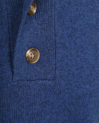 Steppin' Out mocker trui lamswol royal blauw | Regular-fit