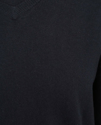 Trui cotton cashmere v-hals donkerblauw