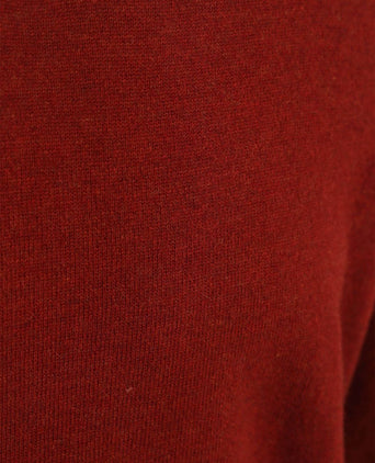 Pullover v-hals merinowol rood