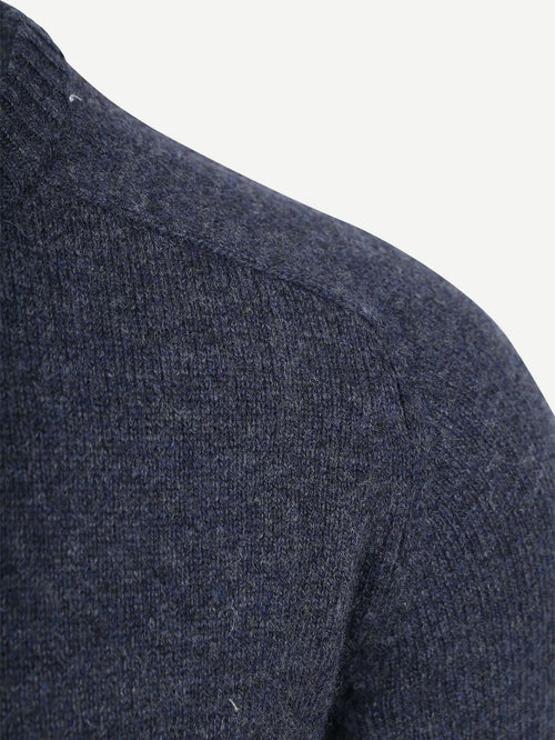 Trui lamswol donkerblauw