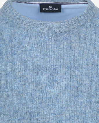 Trui lamswol blauw