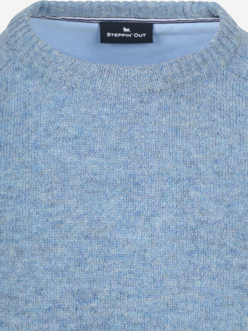 Trui lamswol blauw