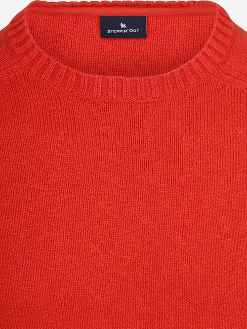 Fine knit trui rood