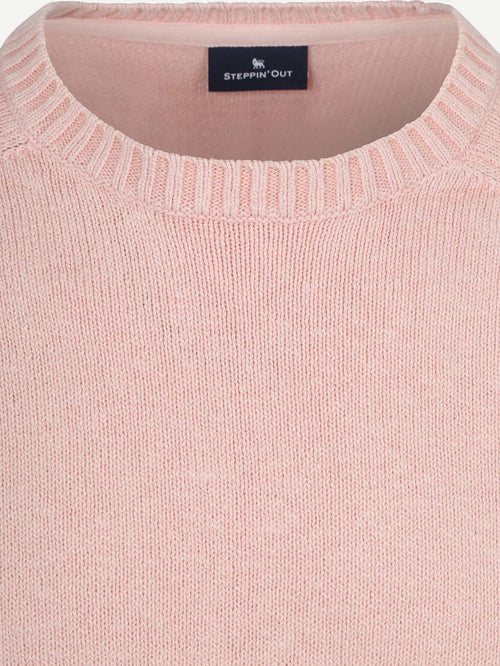 Fine knit trui roze