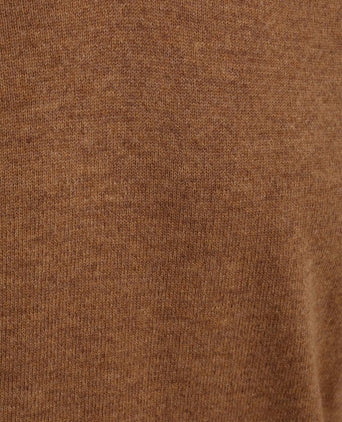Pullover v-hals merinowol praline