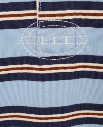 Rugby polo streep blauw