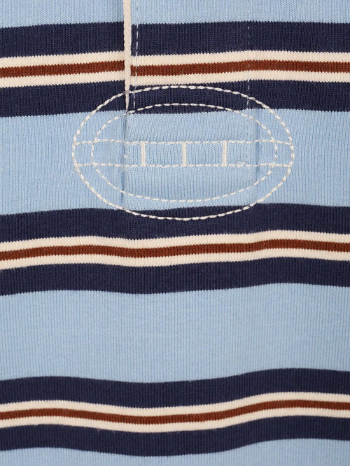 Rugby polo streep blauw