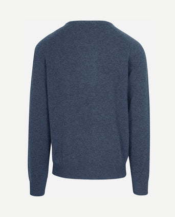 Trui lamswol mid blauw