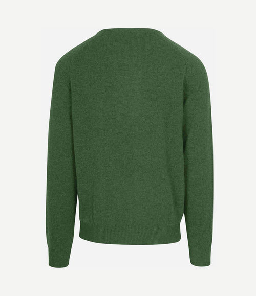 Trui lamswol mid groen