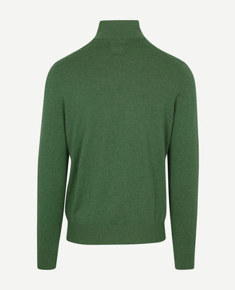 Half-zip trui cotton cashmere groen
