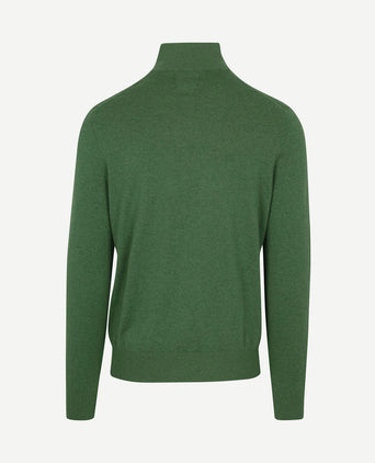 Half-zip trui cotton cashmere groen