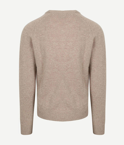 Steppin' Out trui v-hals lamswol beige | Regular-fit