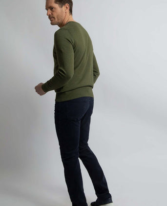 Trui cotton cashmere olijfgroen