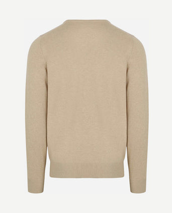 Trui cashmere v-hals ecru