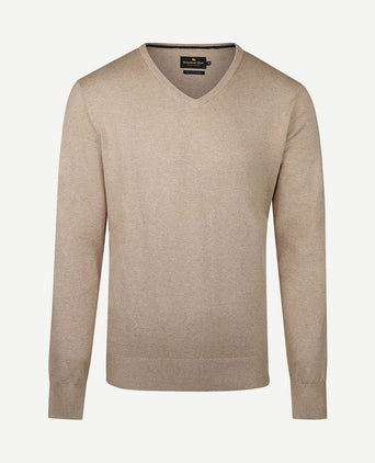 Trui cashmere v-hals khaki