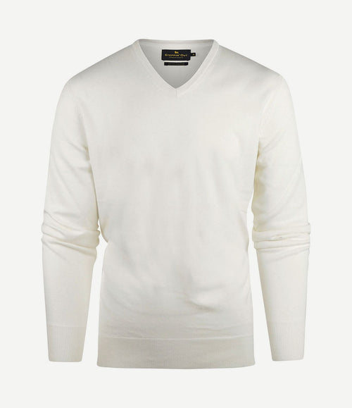 Trui cashmere v-hals off white