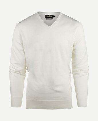 Trui cashmere v-hals off white