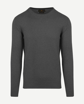 Steppin' Out trui cotton cashmere antraciet | Regular-fit